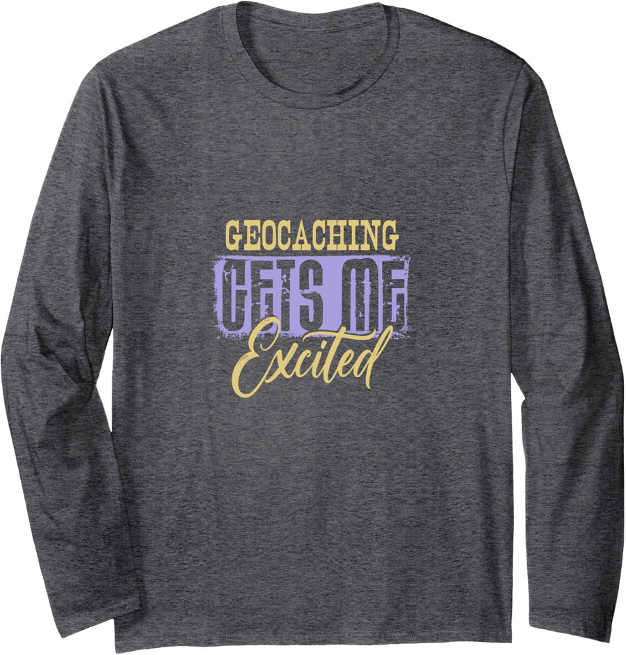 Geocaching Takes Priority Long Sleeve T-Shirt - Adult Unisex Dark Heather Grey