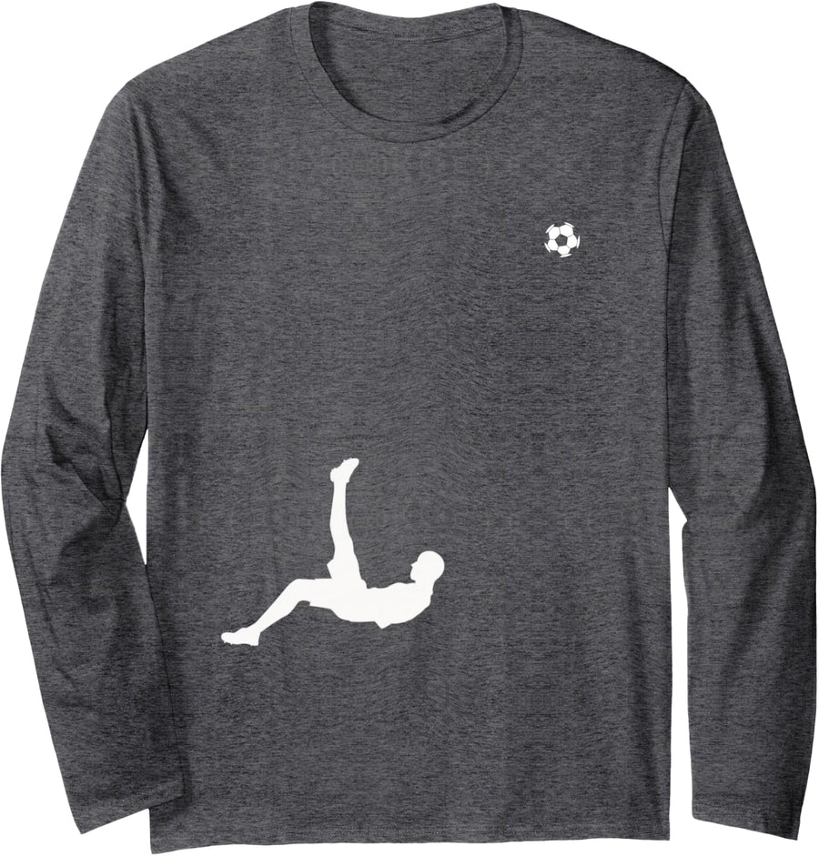 Soccer Apparel - Soccer Long Sleeve T-Shirt - Adult Unisex Dark Heather Grey