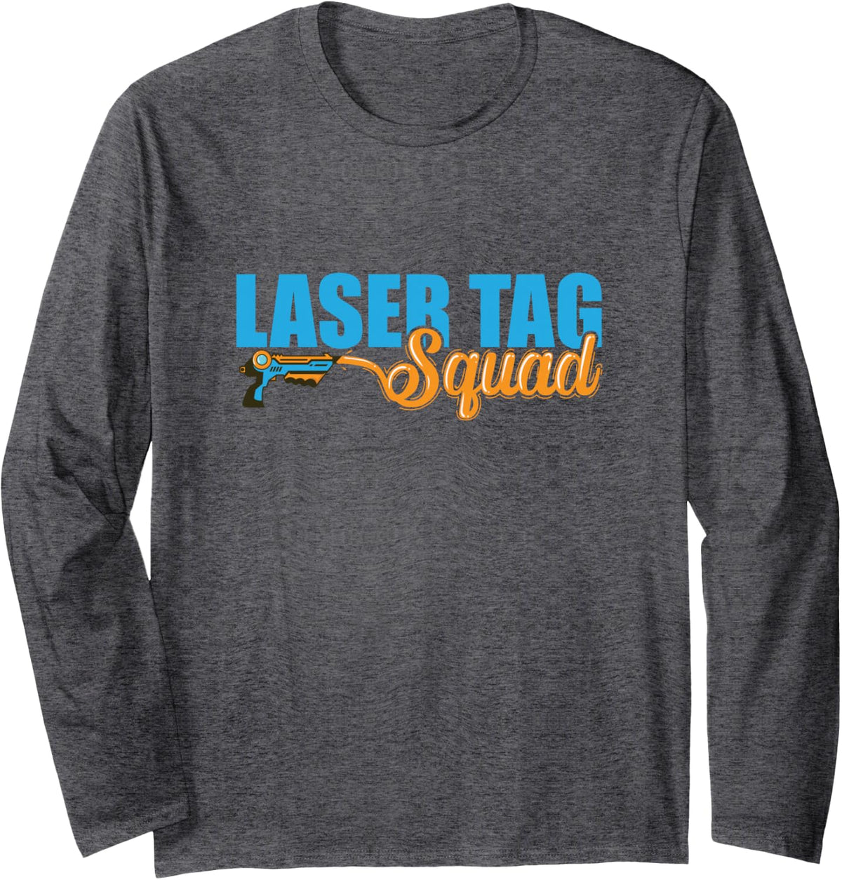 Laser Tag Squad Long Sleeve T-Shirt - Adult Unisex Dark Heather Grey