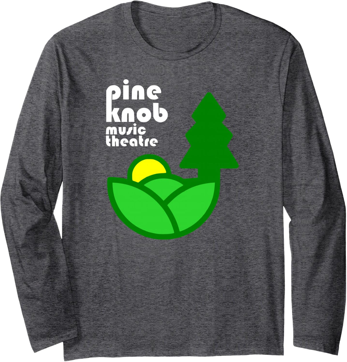 Pine Knob Music Theatre Long Sleeve T-Shirt - Adult Unisex Dark Heather Grey