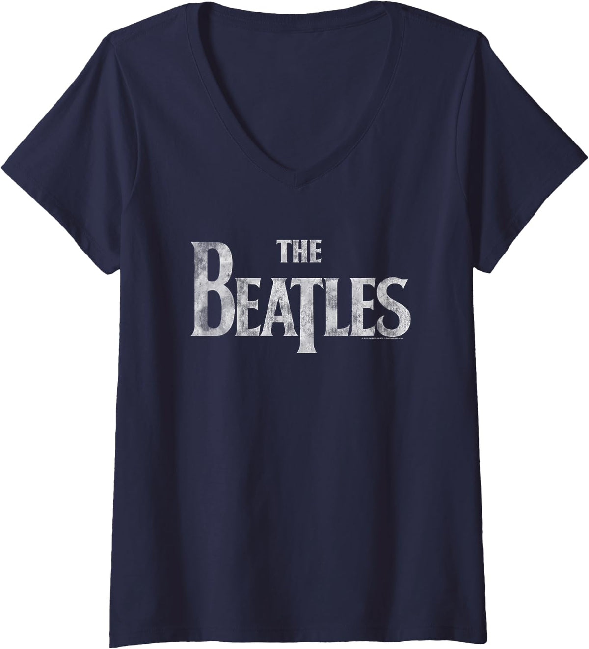 Women's The Beatles V-Neck T-Shirt - Navy Blue