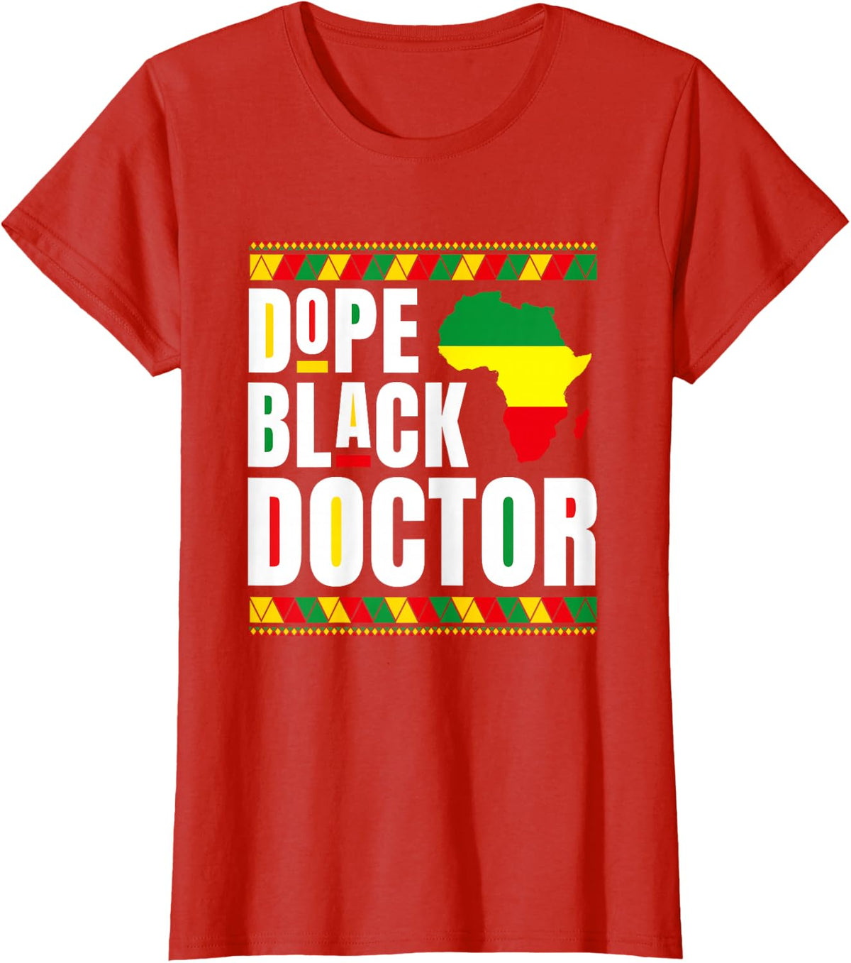African American Hospital Physician Dope Black Doctor T-Shirt - Red