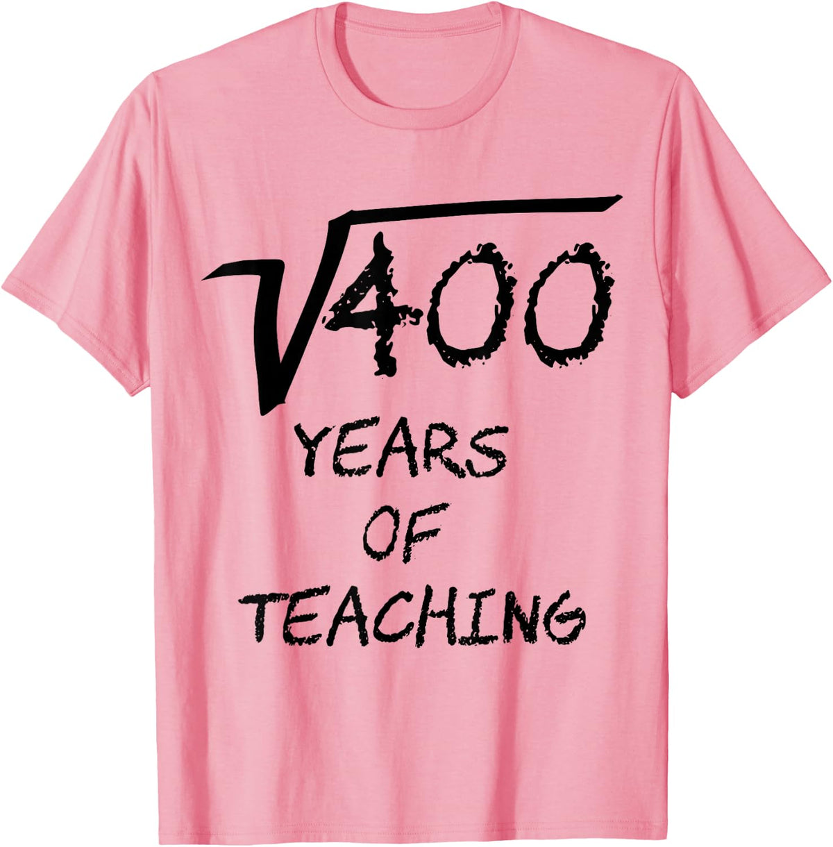 20 Years of Teaching Square Root Anniversary Math T-Shirt T-Shirt - Pink