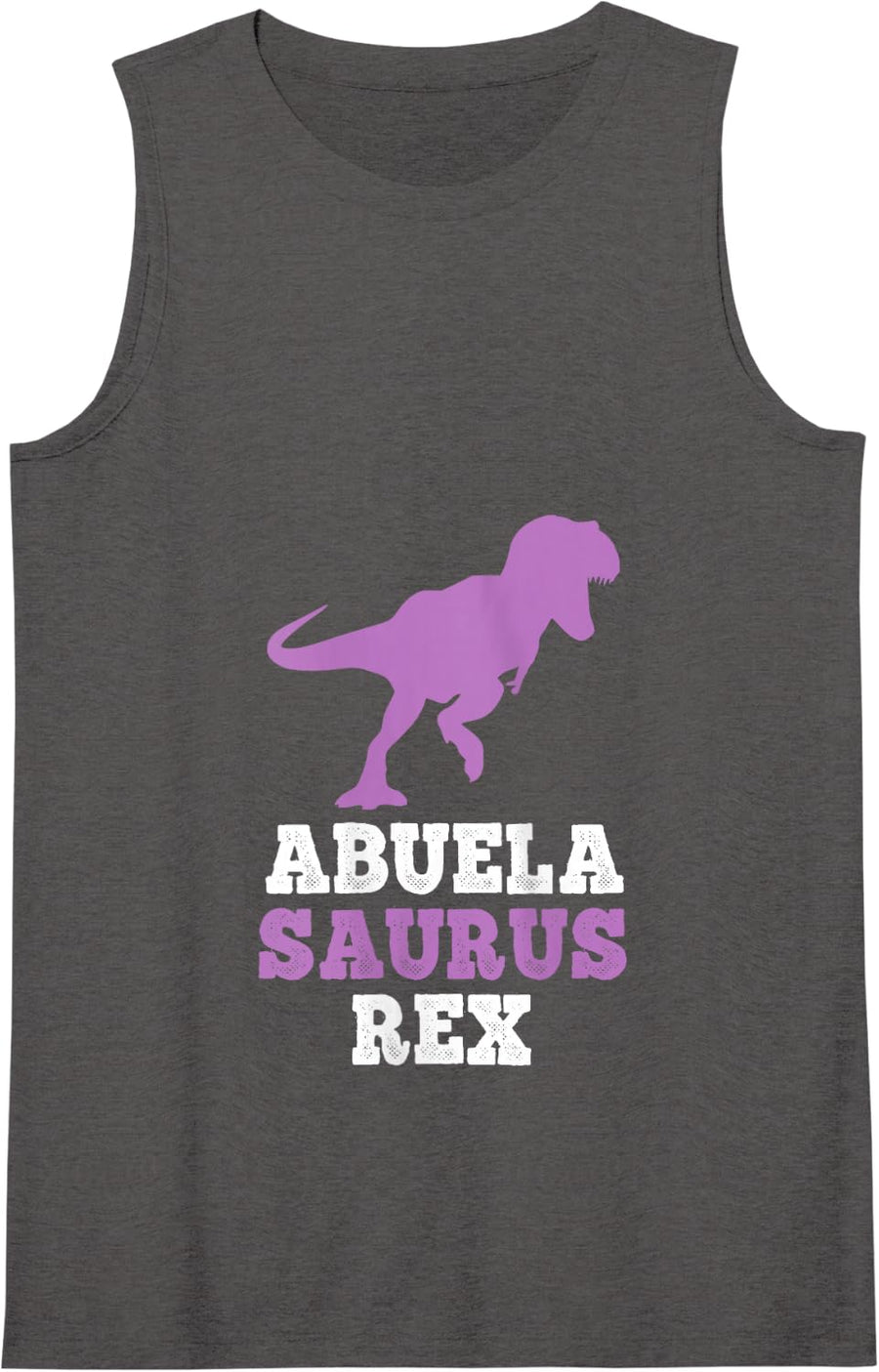 Womens AbuelaSaurus Rex Dino Dinosaur Funny Abuela-Saurus Tank Top - Dark Heather Grey