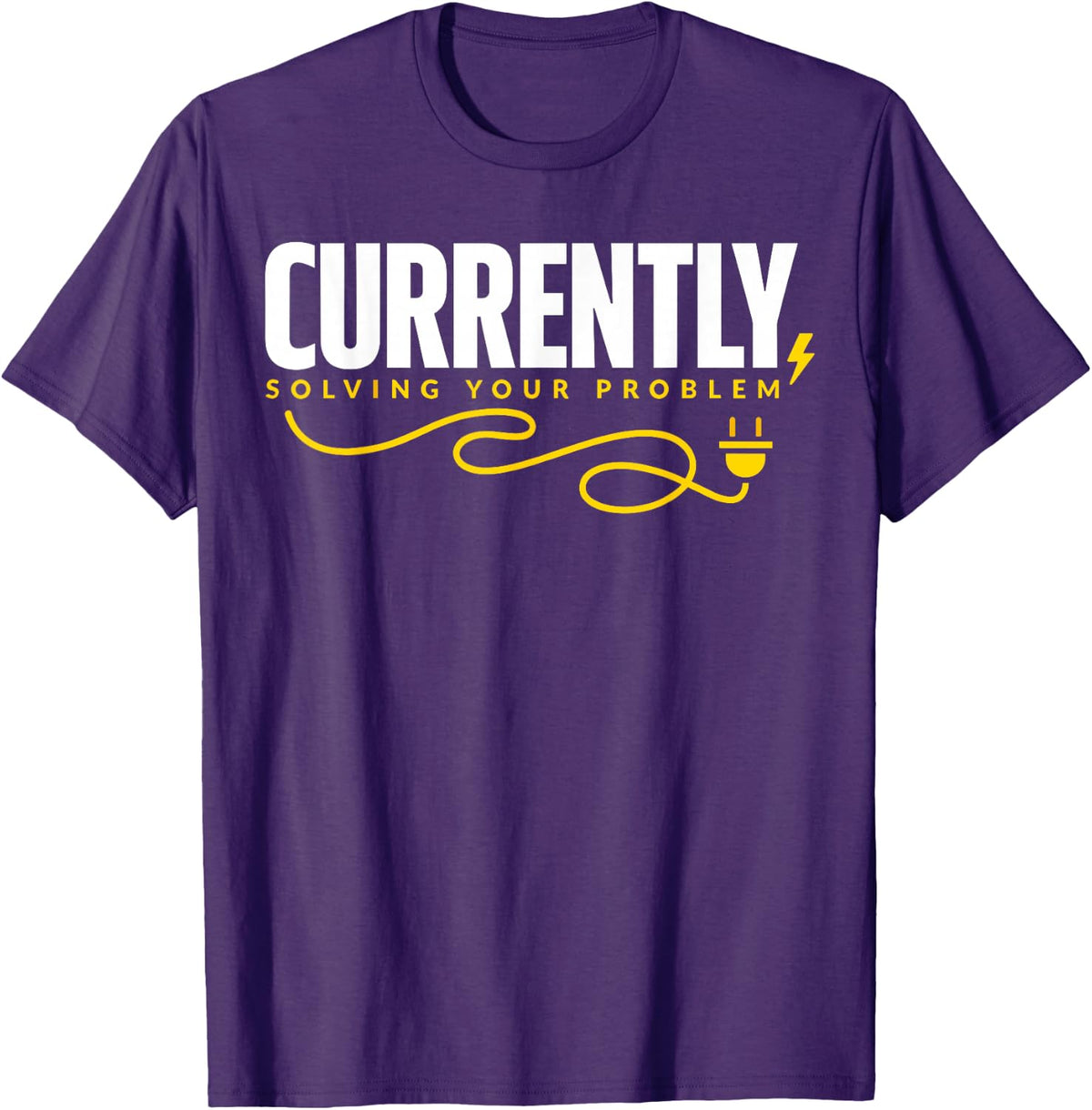 Funny Electrician Electrical Technician Humor T-Shirt - Purple
