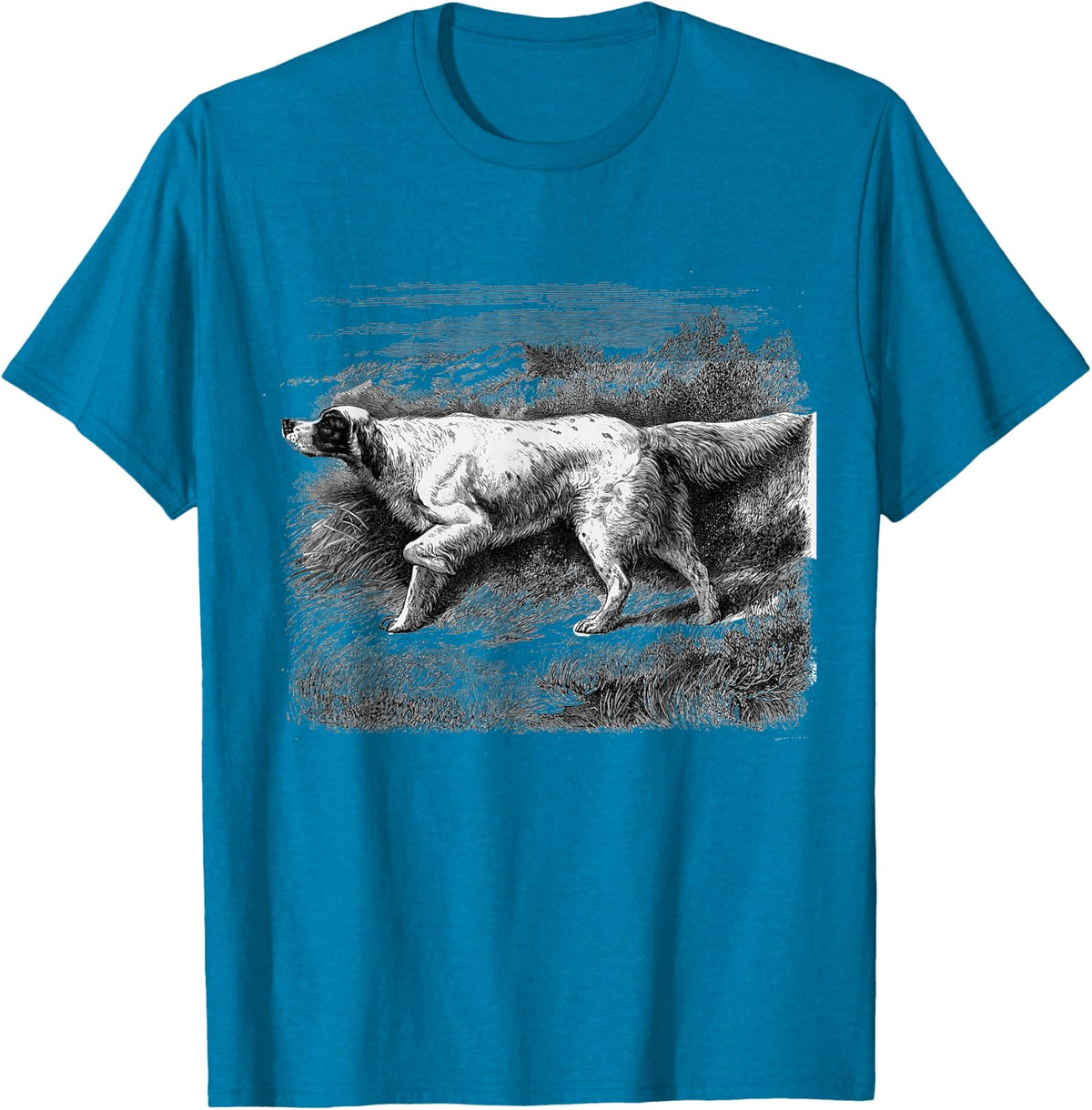 Vintage English Setter T-Shirt - Sapphire Blue