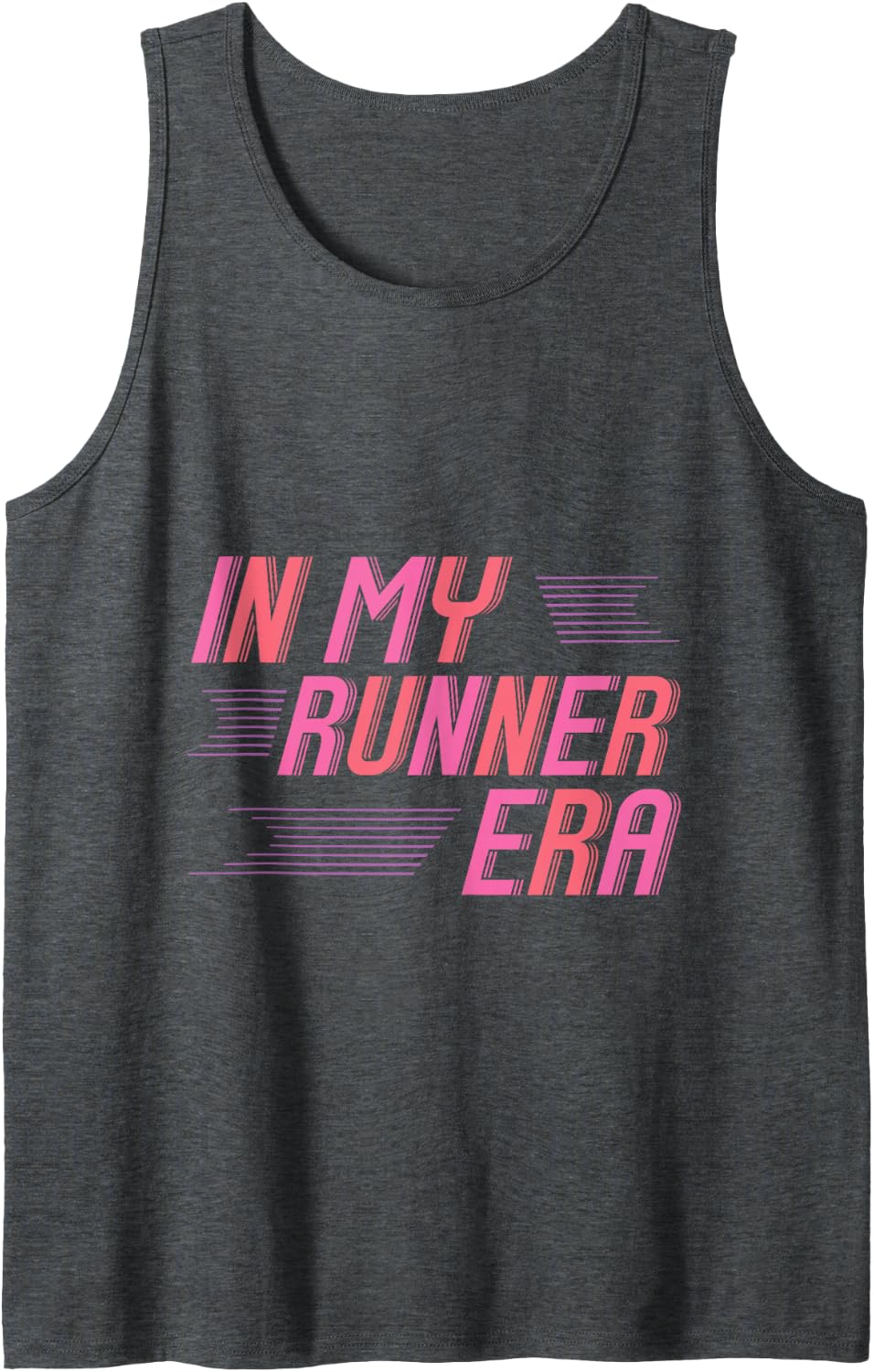 In My Runner Era Marathon Training Athlete - Tank Top - Dark Heather Grey