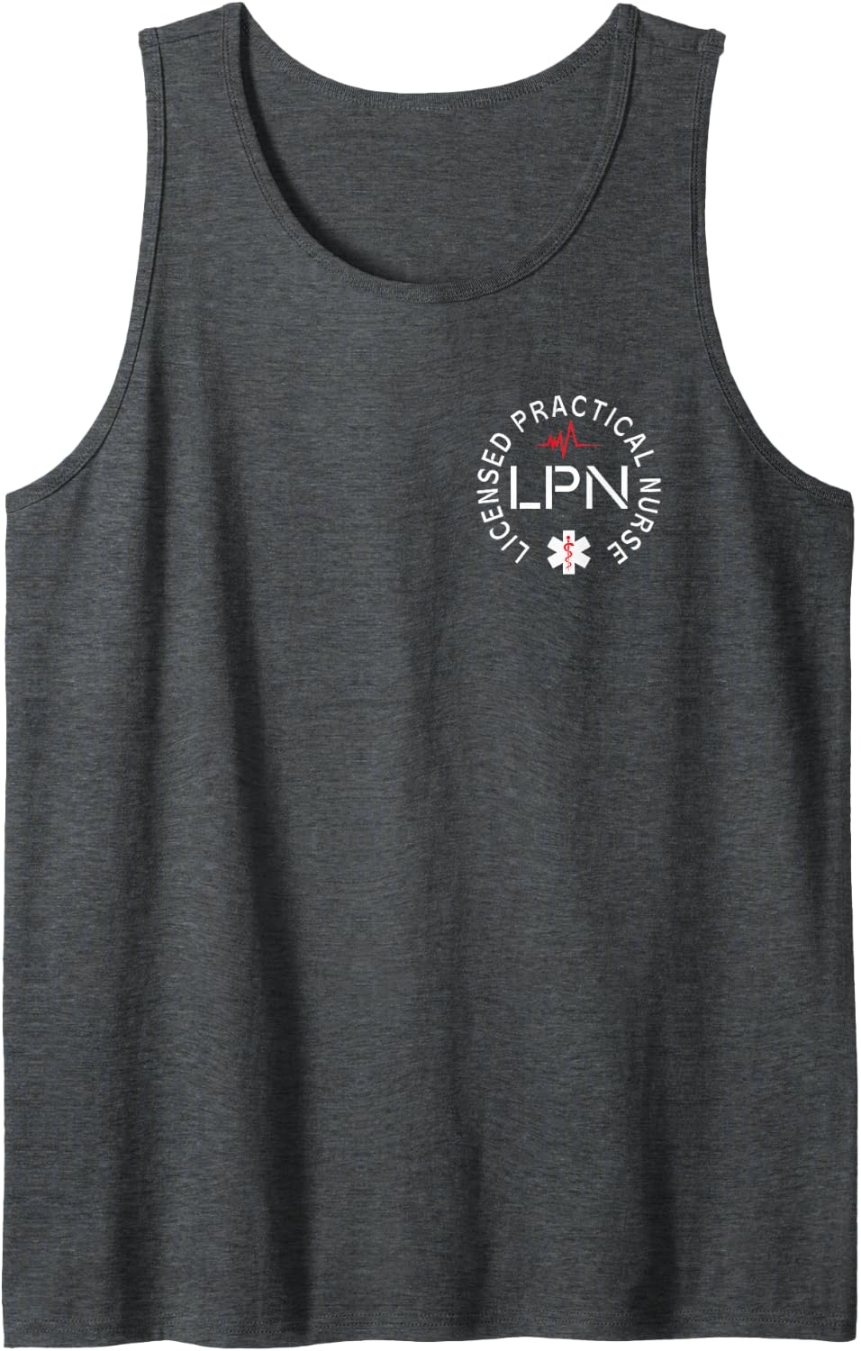 LPN Nurse Licensed Practical Nursing Nurse Week Healthcare Tank Top - Dark Heather Grey