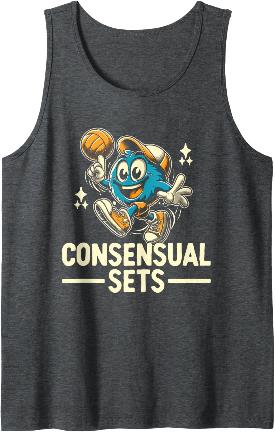 Consensual Sets Beach Volleyball Player Volleyballer Sports Tank Top - Dark Heather Grey