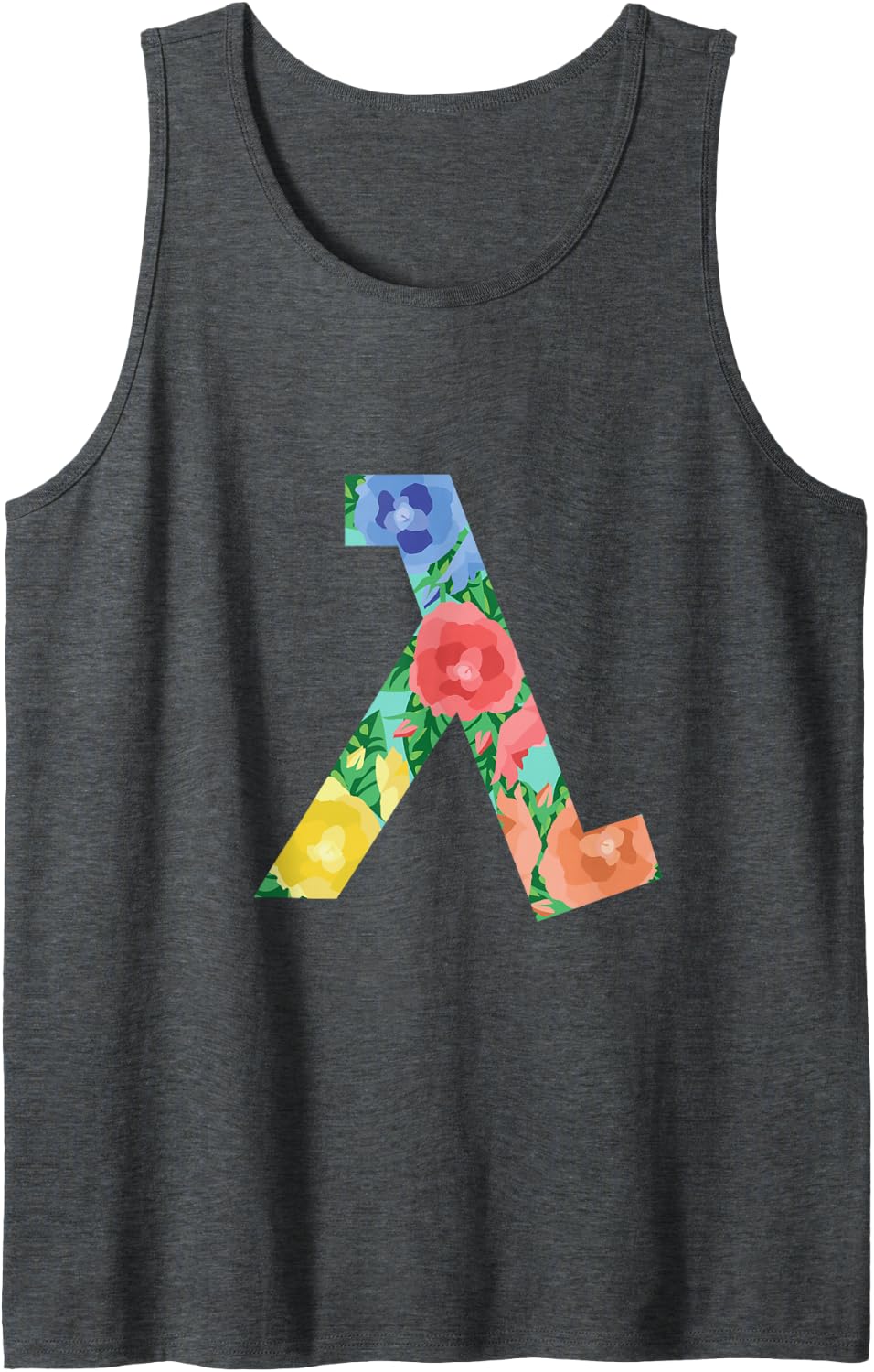 Programmer Lambda Computer Software Developer Gift Sleeveless Tank Top - Dark Heather Grey