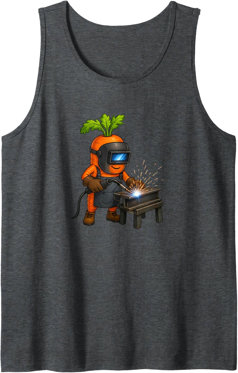 Carrot Welder Tank Top - Dark Heather Grey