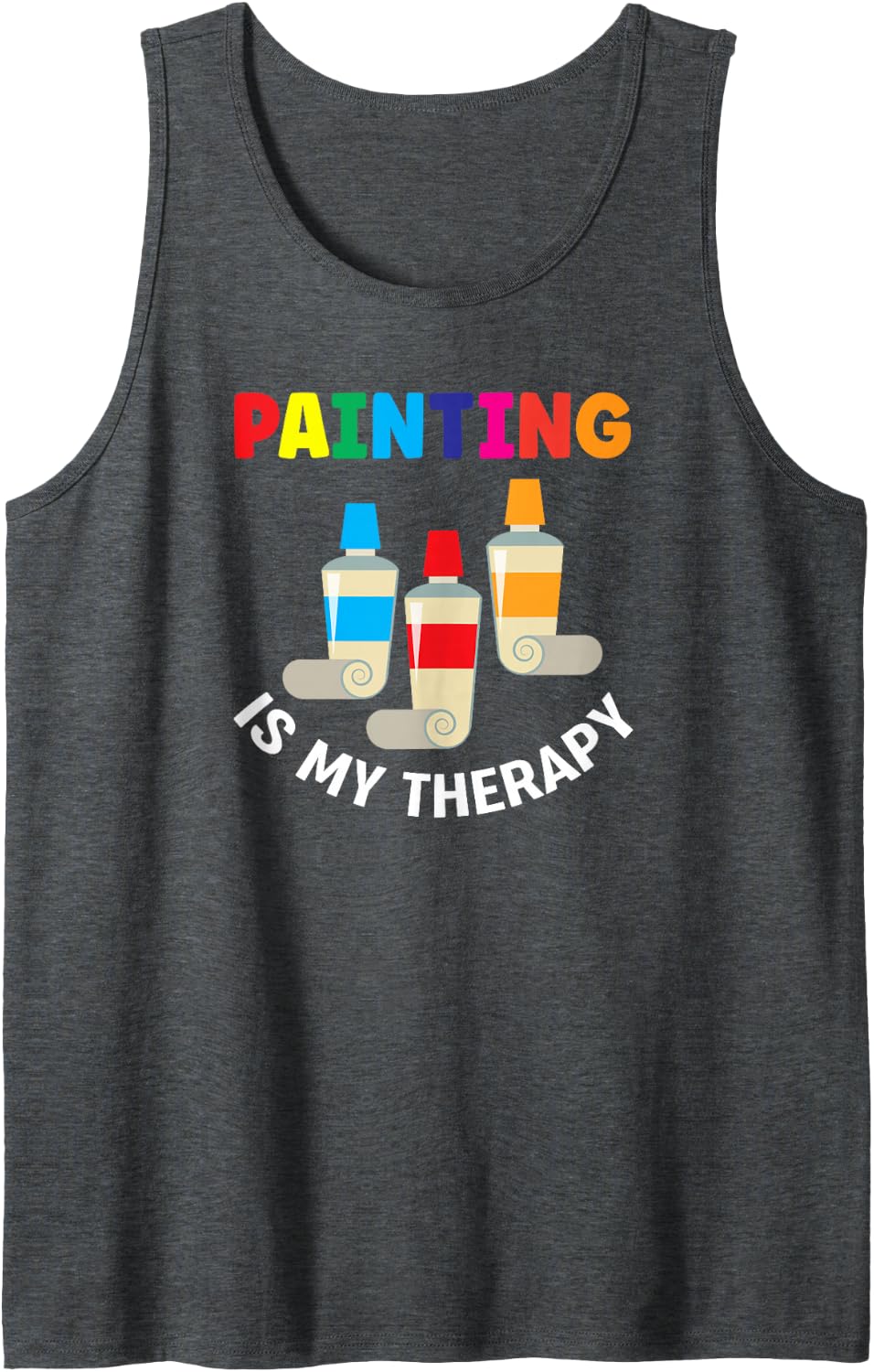 House Painter Art Painting Quote Sleeveless Tank Top - Dark Heather Grey