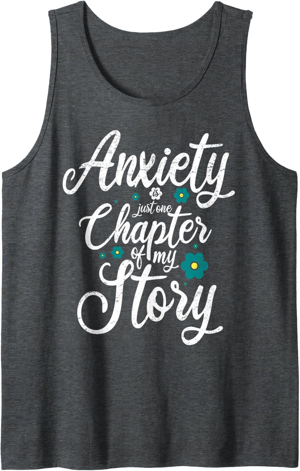 Embrace Your Calm Anxiety Disorder Awareness Design Sleeveless Tank Top - Dark Heather Grey