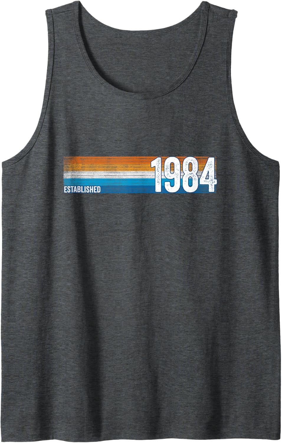 Vintage 1985 Established 1985 42nd Birthday Retro 42 Sleeveless Tank Top - Dark Heather Grey