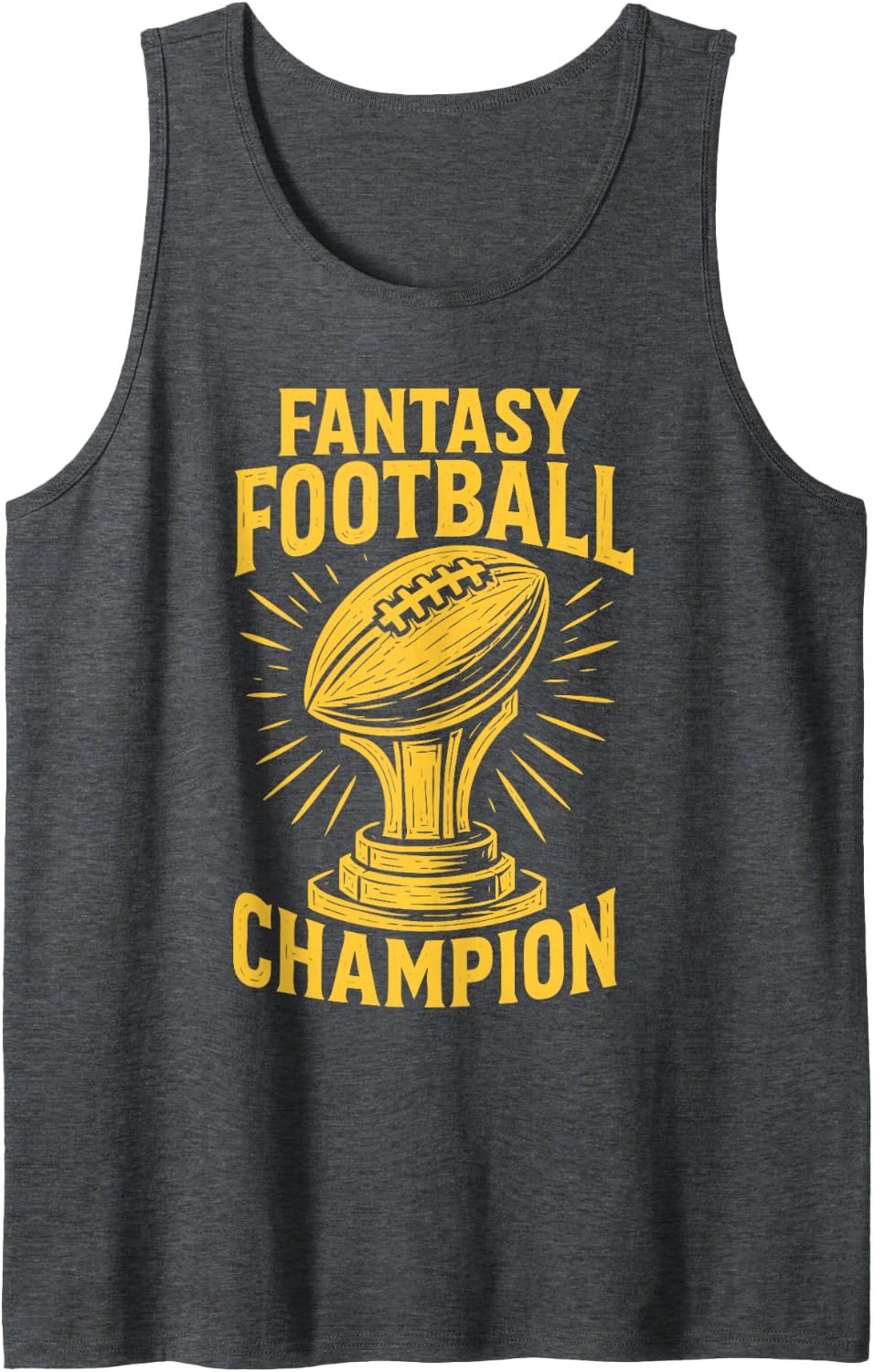 Winner Fantasy Football Champion Tank Top - Dark Heather Grey