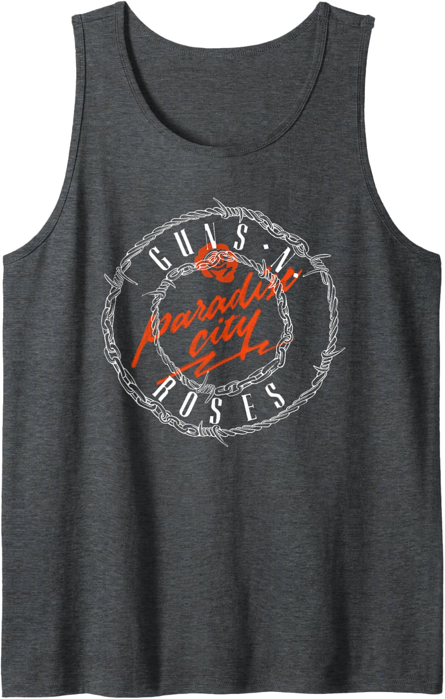 Official Guns N' Roses Paradise Logo Tank Top - Dark Heather Grey