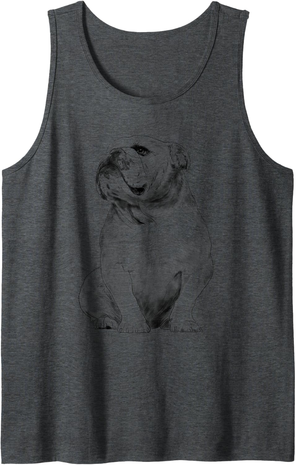 Dog English Bulldog Tank Top - Dark Heather Grey