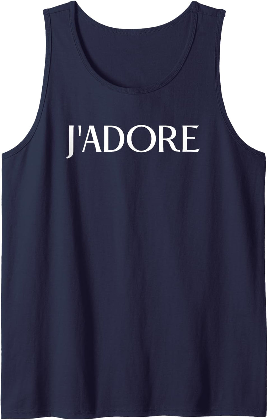 J'adore French Words Tank Top - Navy Blue