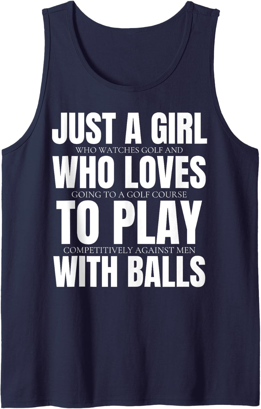 Golfer Golf Funny Golfing Adult Humor for Women Tank Top - Navy Blue