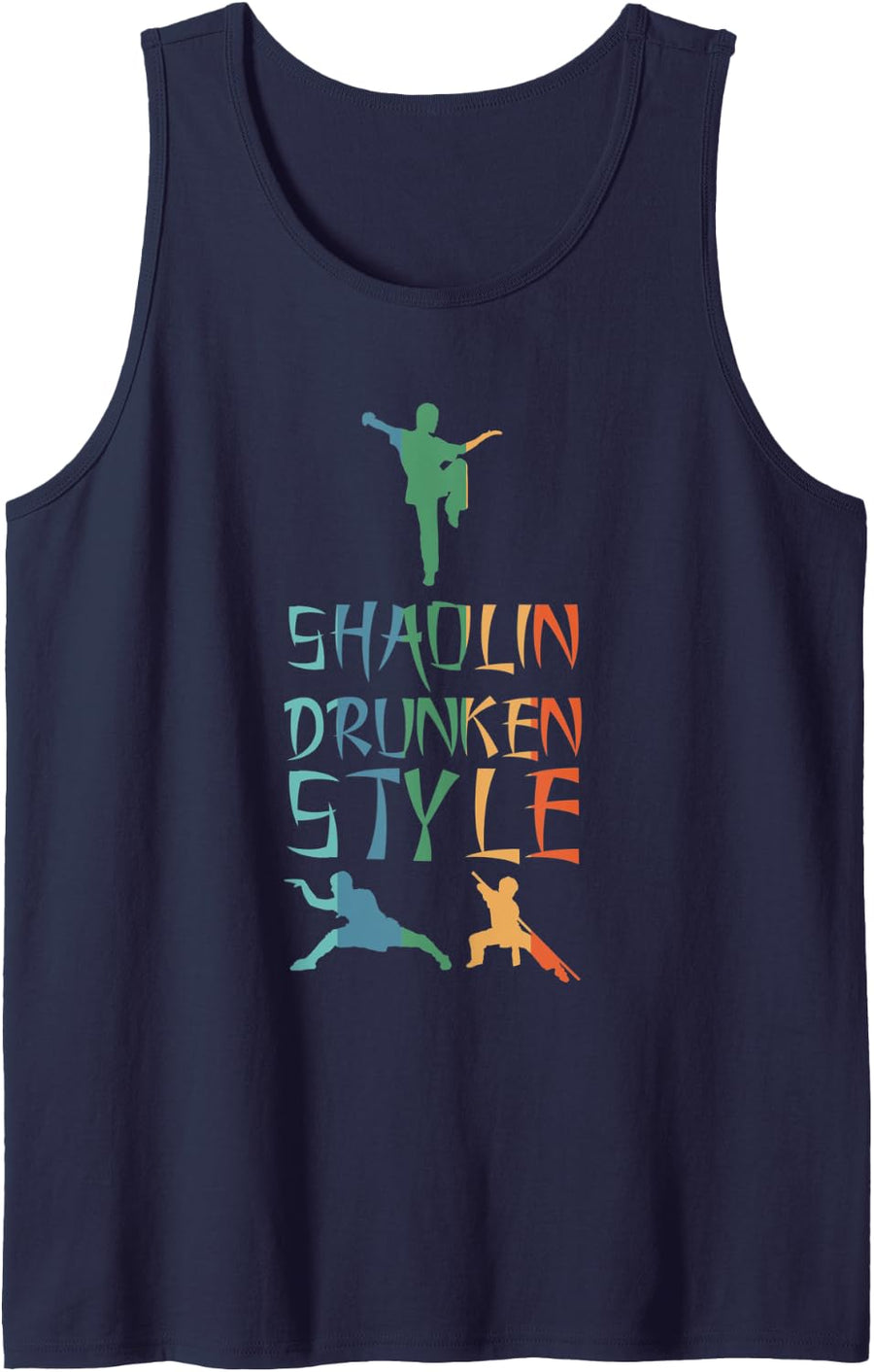 Shaolin vs Wutang Shaolin vs Wu Tang Shaolin vs Lamas Tank Top - Navy Blue
