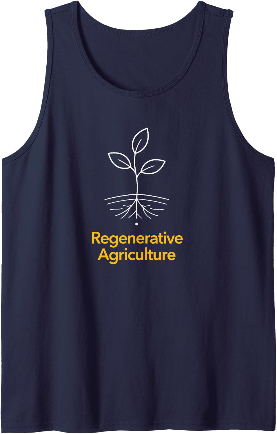 Regenerative Agriculture Plant Soil Farmer Sustainable. Sleeveless Tank Top - Navy Blue