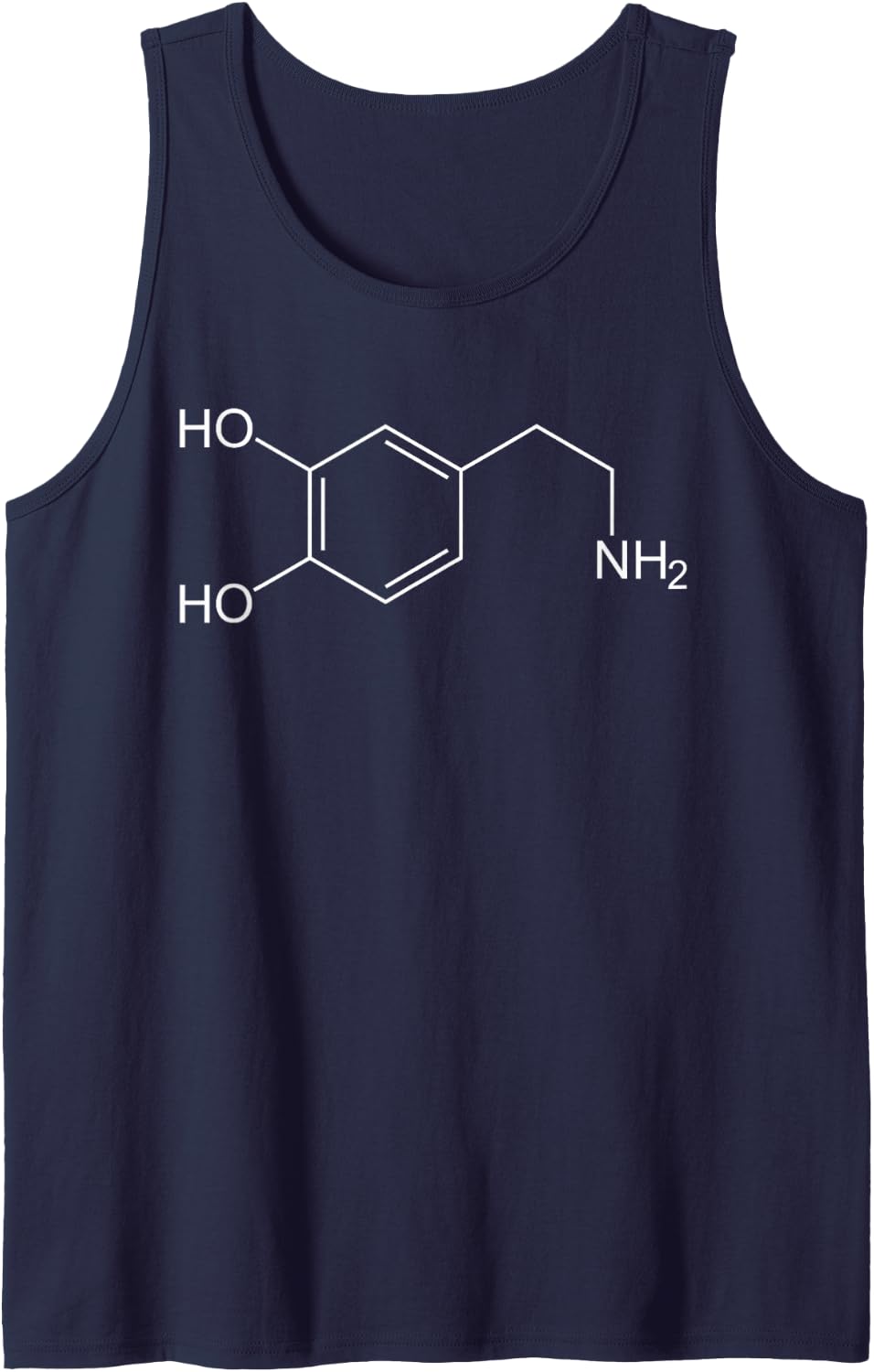 Dopamine Molecule Structure Biology Chemistry Chemist Funny Sleeveless Tank Top - Navy Blue