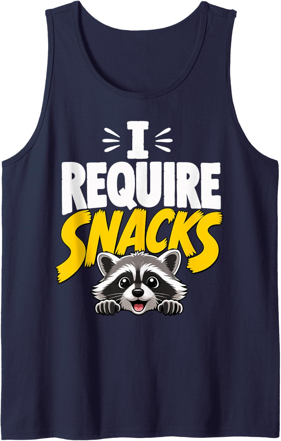 Snacks Kids Raccoon Sleeveless Tank Top - Navy Blue