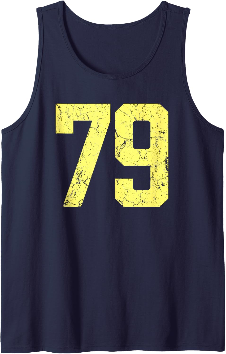 Fan Sleeveless Tank Top - Navy Blue