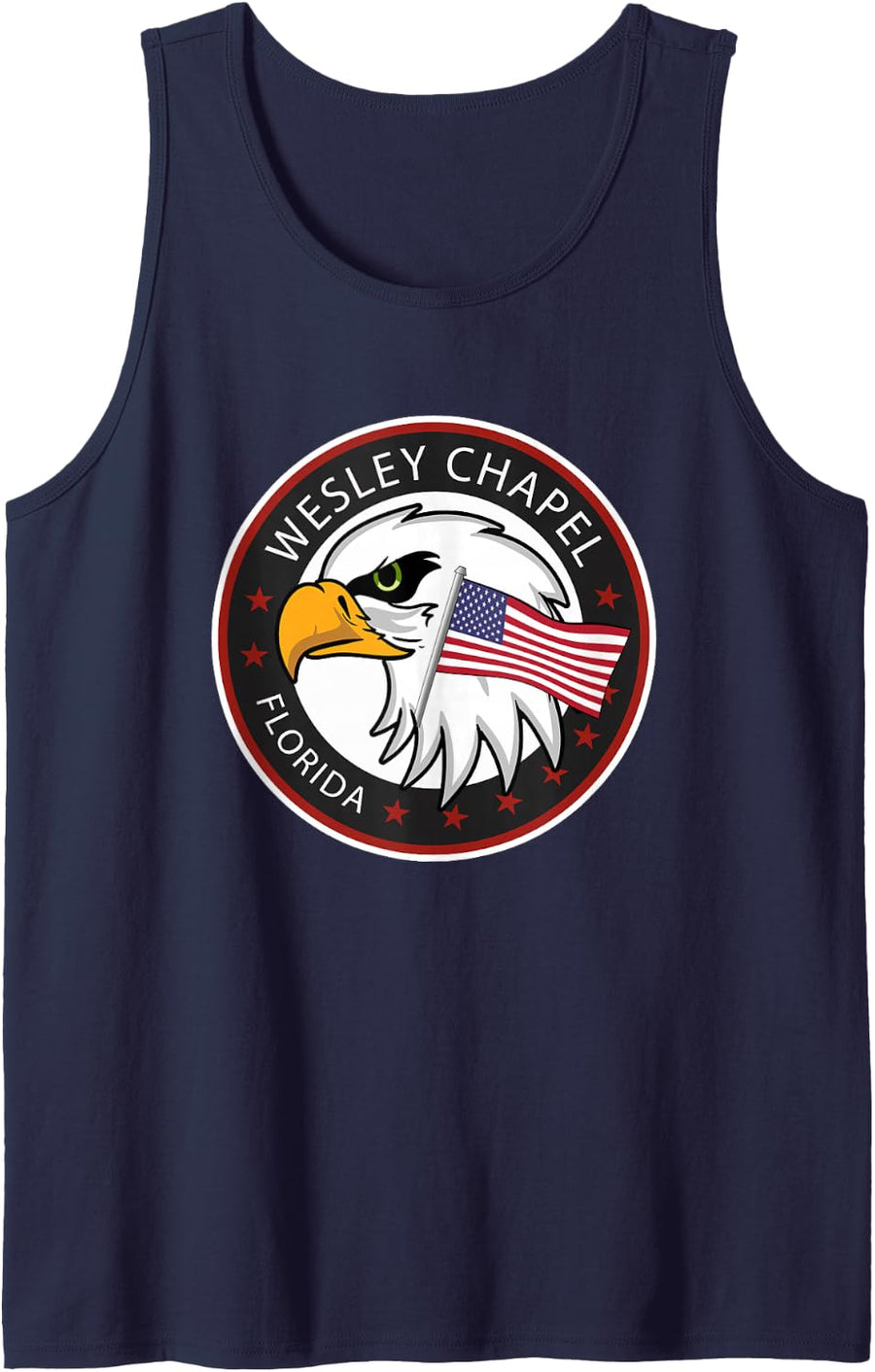 Wesley Chapel Florida FL Sleeveless Tank Top - Navy Blue