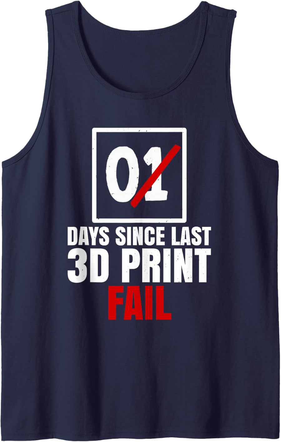 3D Printing Design for Men Women 3D Printer Lover 3D Print Tank Top - Navy Blue