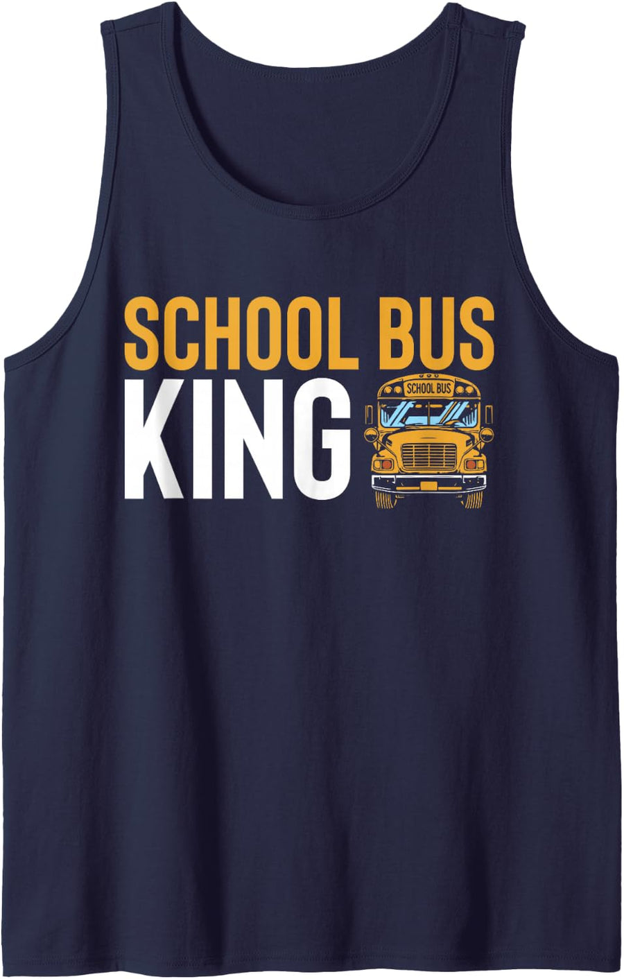 School Bus King Bus Driver Life Back to School Tank Top - Navy Blue
