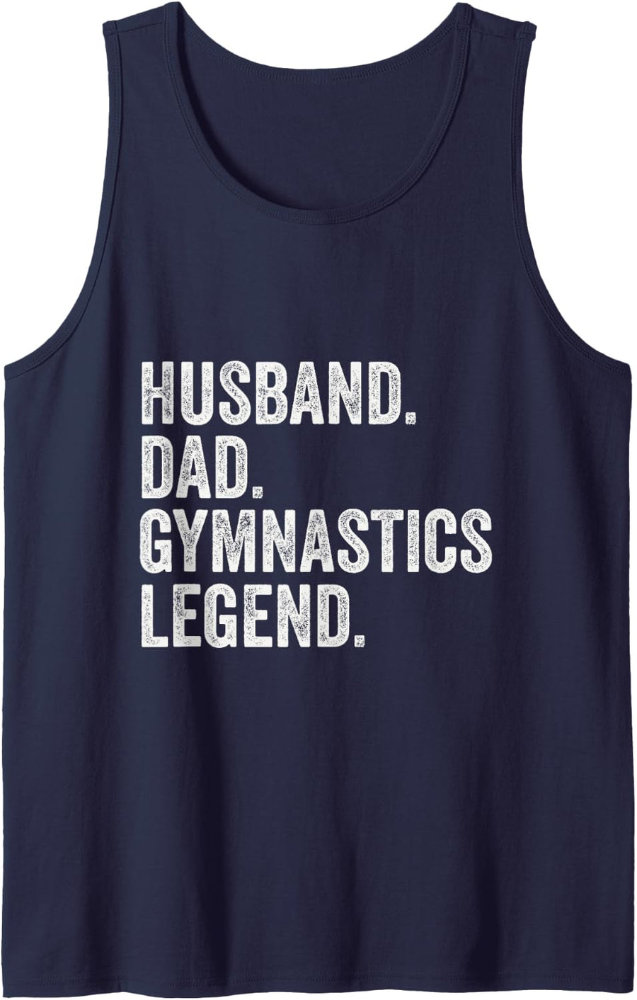 Men's Husband Dad Gymnastics Legend Retro Vintage Sleeveless Tank Top - Navy Blue