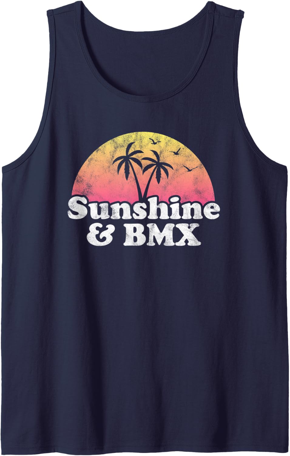 Sunshine and BMX Tank Top - Navy Blue