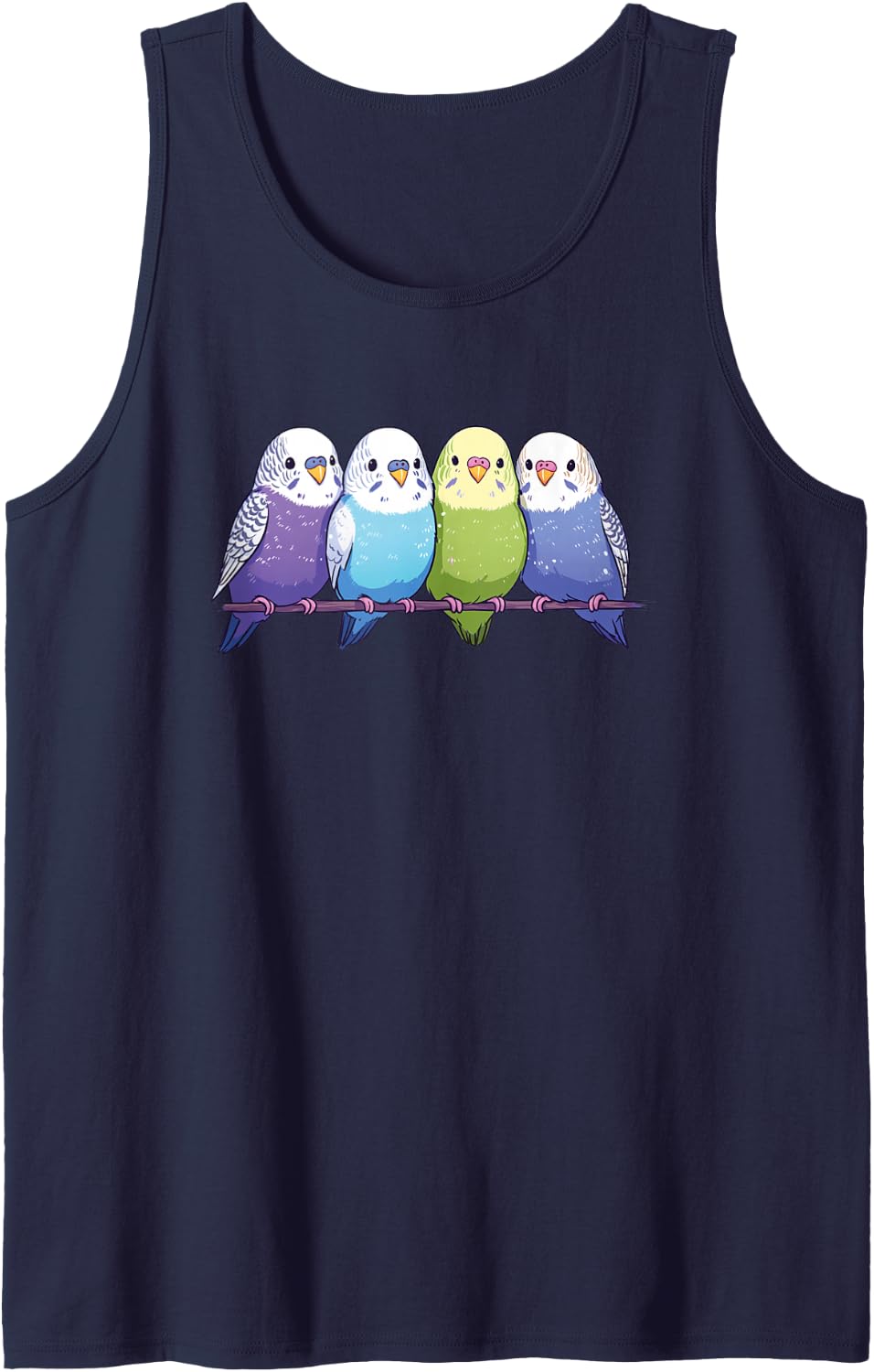 Funny Budgies Tank Top - Navy Blue