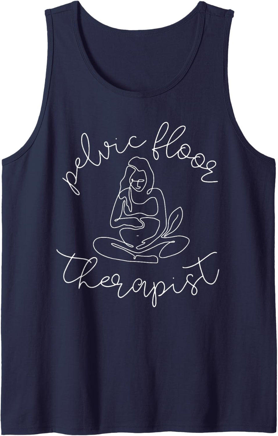Pelvic Floor Physical Therapist Pelvic Therapy Medical Humor Sleeveless Tank Top - Navy Blue