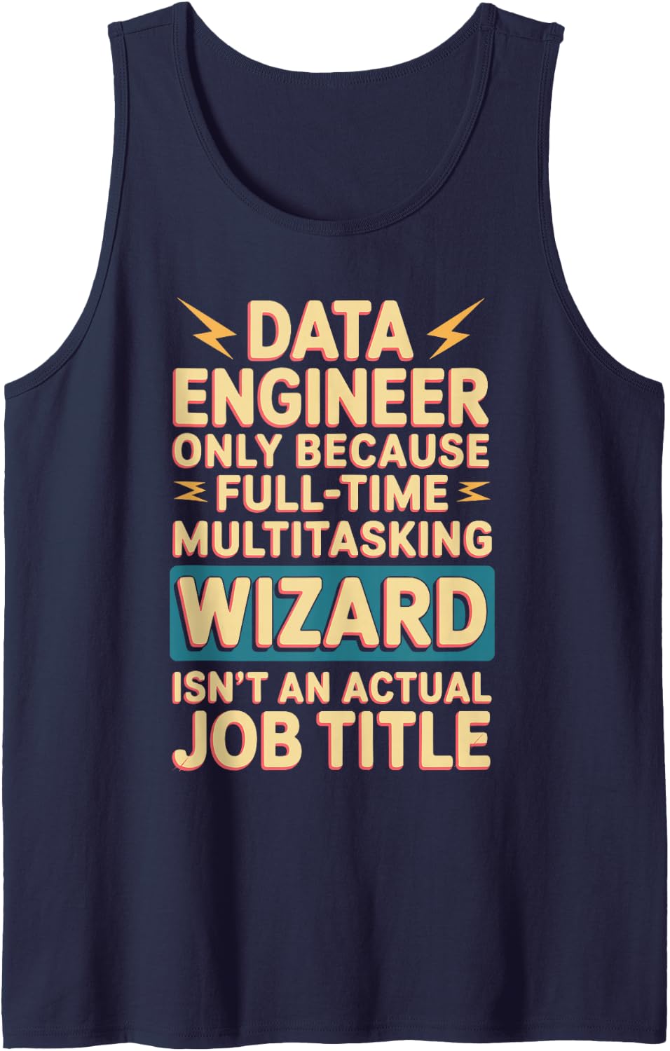 Data Engineer Design for Men Women Kids Scientist Sleeveless Tank Top - Navy Blue