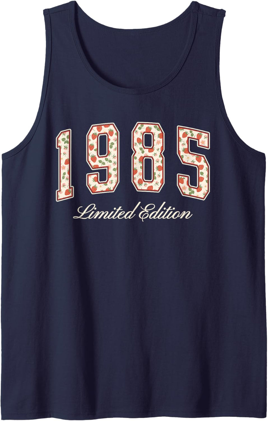 1985 Limited Edition 41st Birthday Women 41 Year Old Berry Sleeveless Tank Top - Navy Blue