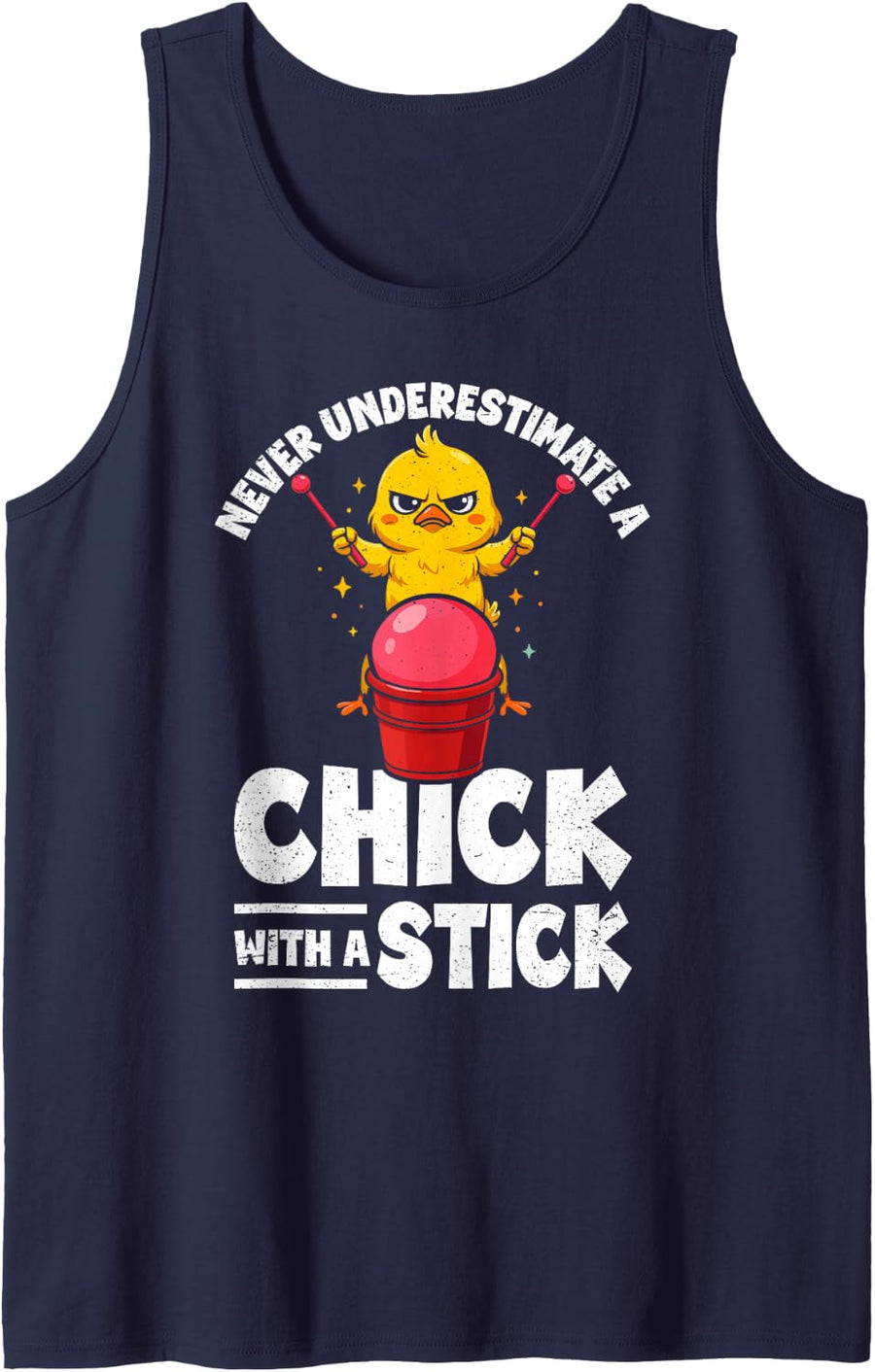 Drumming Fitness Cardio Drumming Squad Women Sleeveless Tank Top - Navy Blue