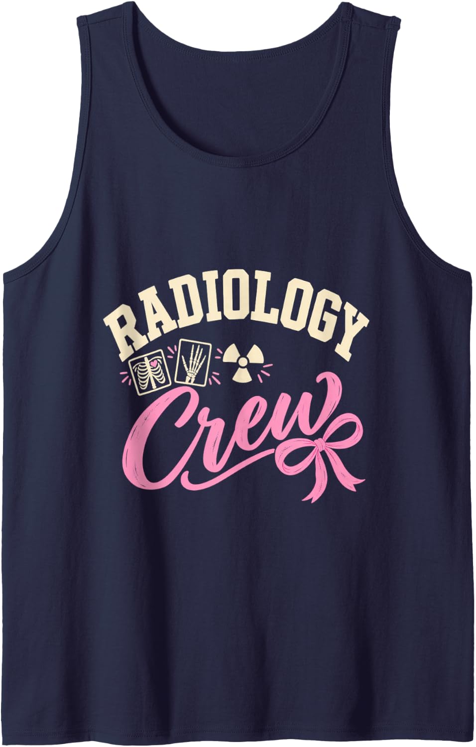 Radiology Crew X-Ray Tech Rad Tech Sleeveless Tank Top - Navy Blue