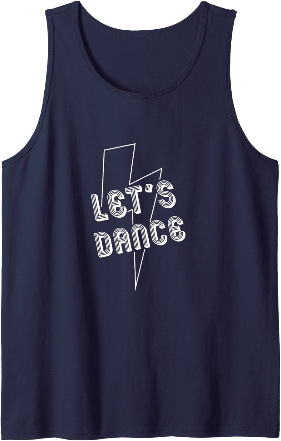 Fun Let's Dance Dancer Choreographer Teacher Lighting Bolt Tank Top - Navy Blue