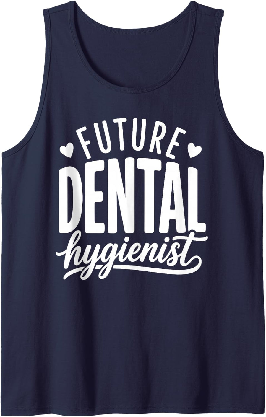 Funny Dental Hygienist Design for Men Women Dental Hygiene Sleeveless Tank Top - Navy Blue