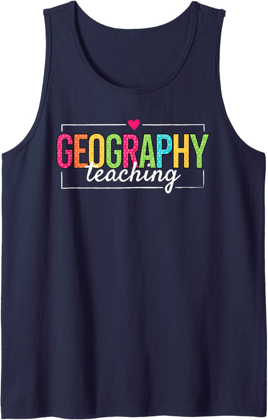 Geography Teacher Educator Map Social Studies Earth Science Sleeveless Tank Top - Navy Blue