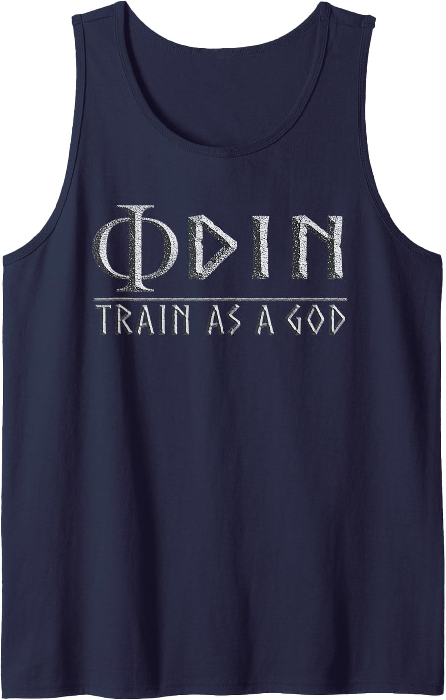 Vikings Odin Train As A God Norse Mythology Gym Training Tank Top - Navy Blue