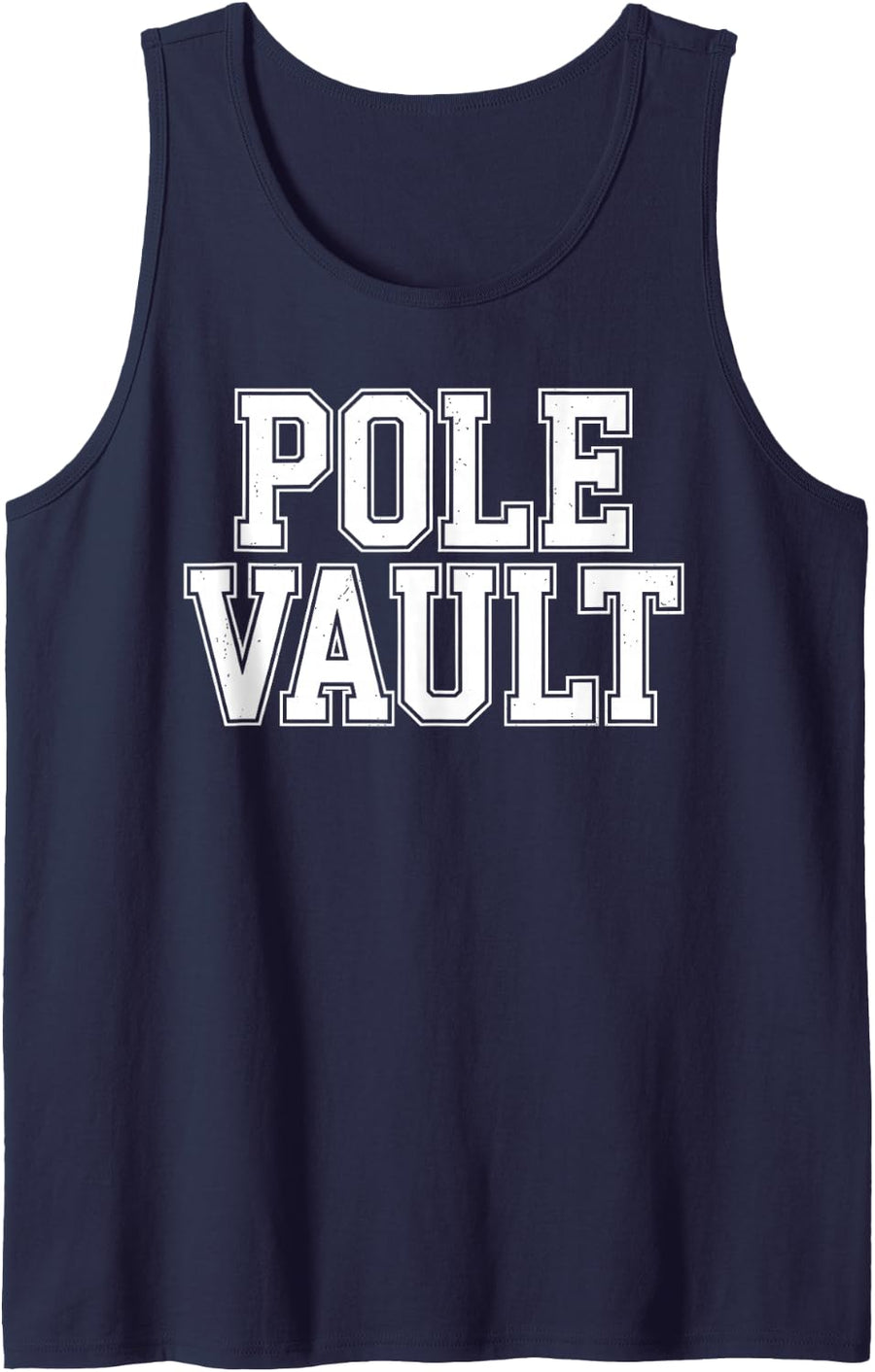 Cute Pole Vault Art for Men Women Pole Jumping Pole Vaulting Sleeveless Tank Top - Navy Blue