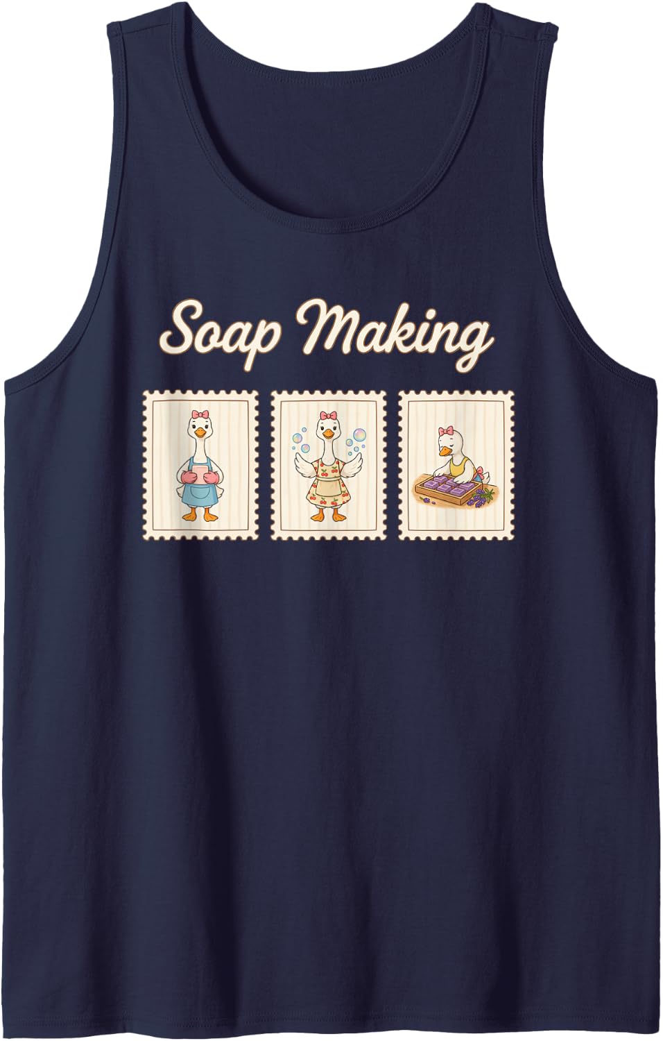 Soap Making Soapmaker Cold Process Crafting Sleeveless Tank Top - Navy Blue