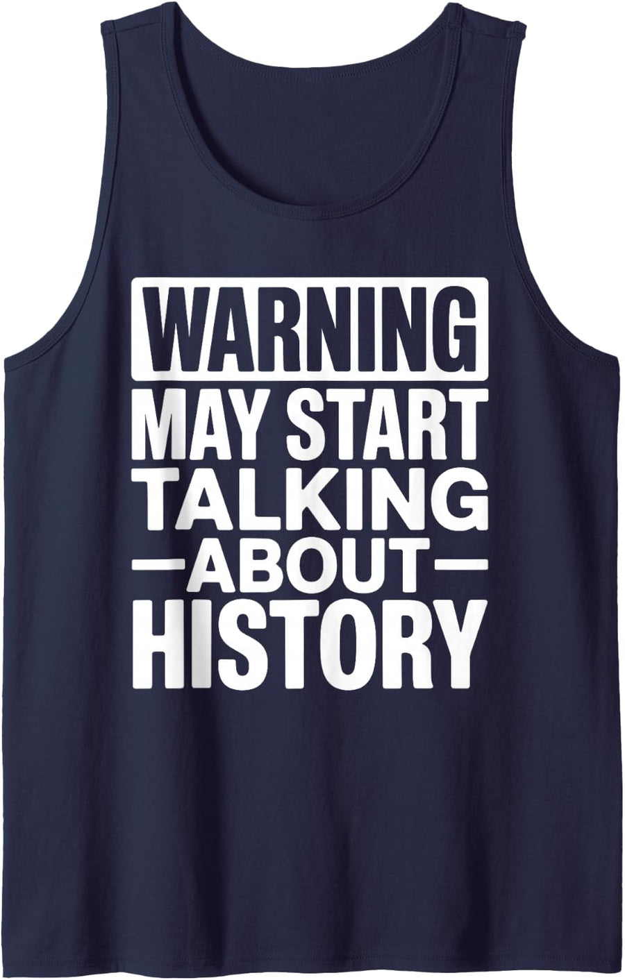 Historian Art for Men Women History Teacher History Buff Sleeveless Tank Top - Navy Blue