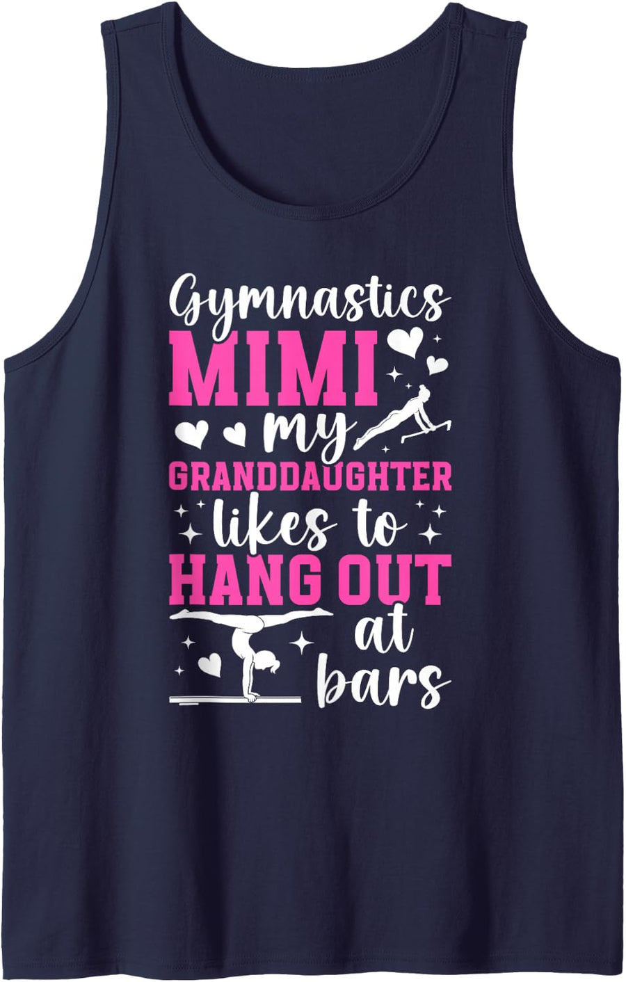 Gymnastics Mimi Funny Mimi of A Gymnast Mimi Grandma Tank Top - Navy Blue