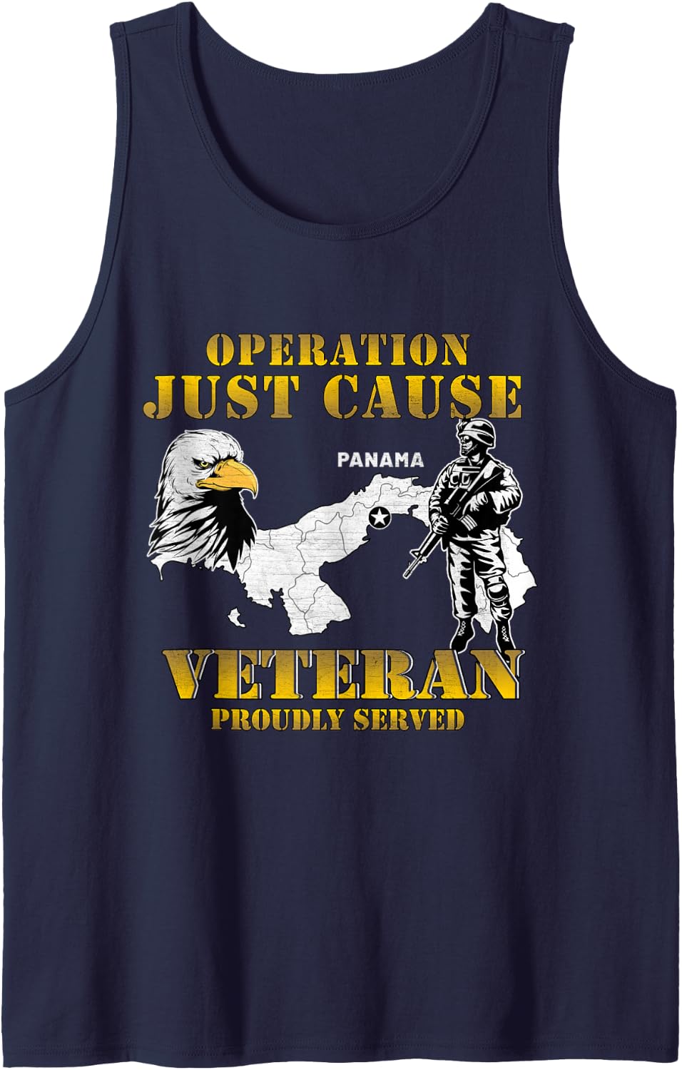 Operation Just Cause Panama Veteran Vintage Gifts Tank Top - Navy Blue
