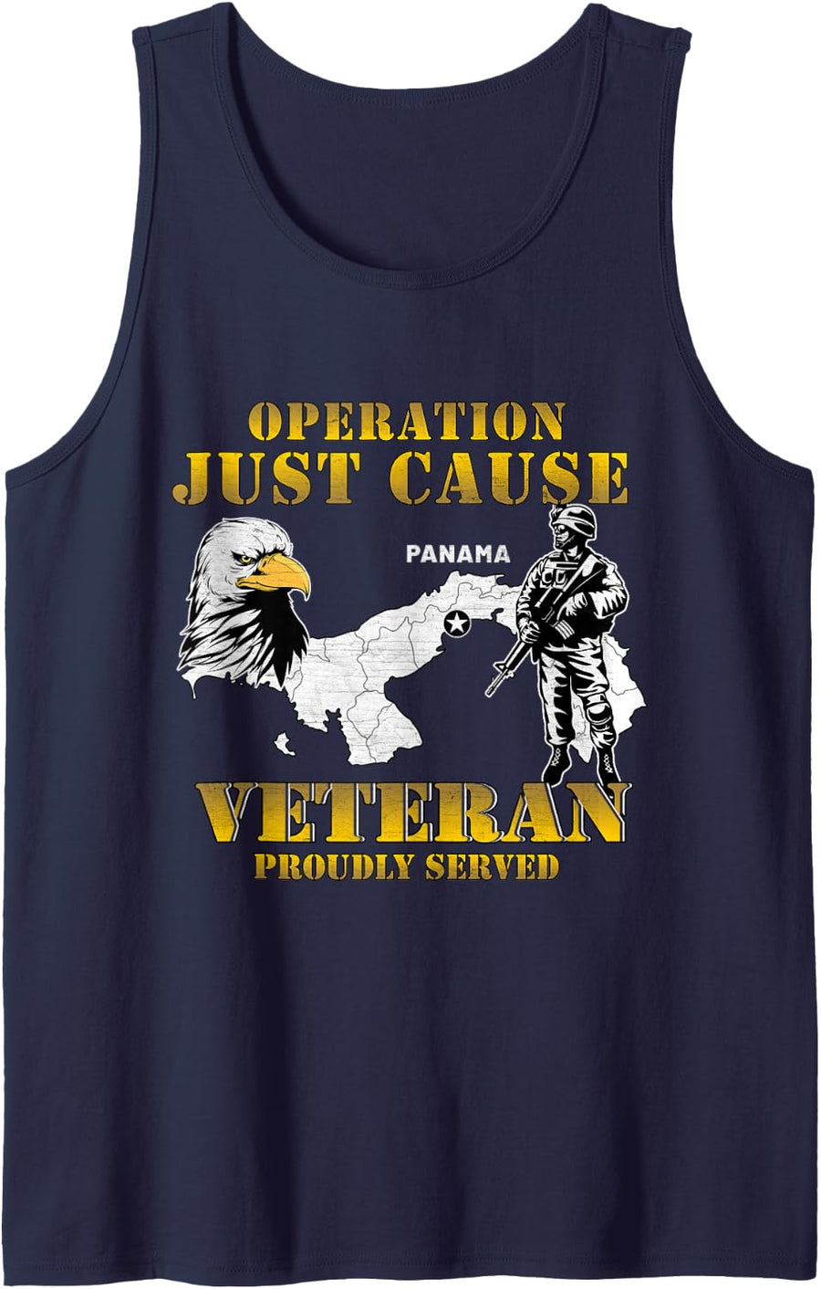 Operation Just Cause Panama Veteran Vintage Gifts Tank Top - Navy Blue