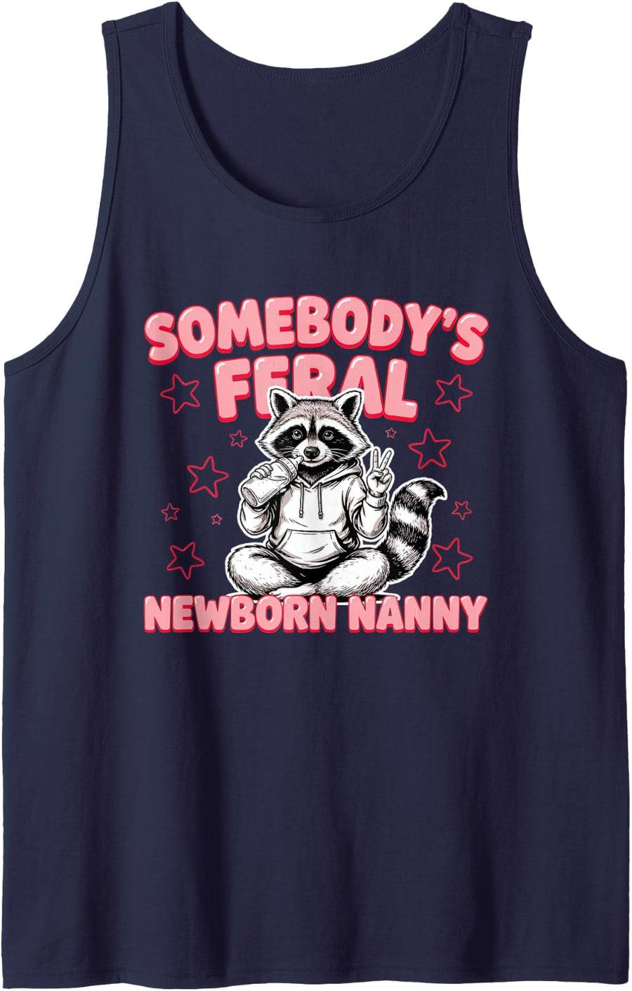 Newborn Nanny Infant Care Specialist Night Babysitter Tank Top - Navy Blue